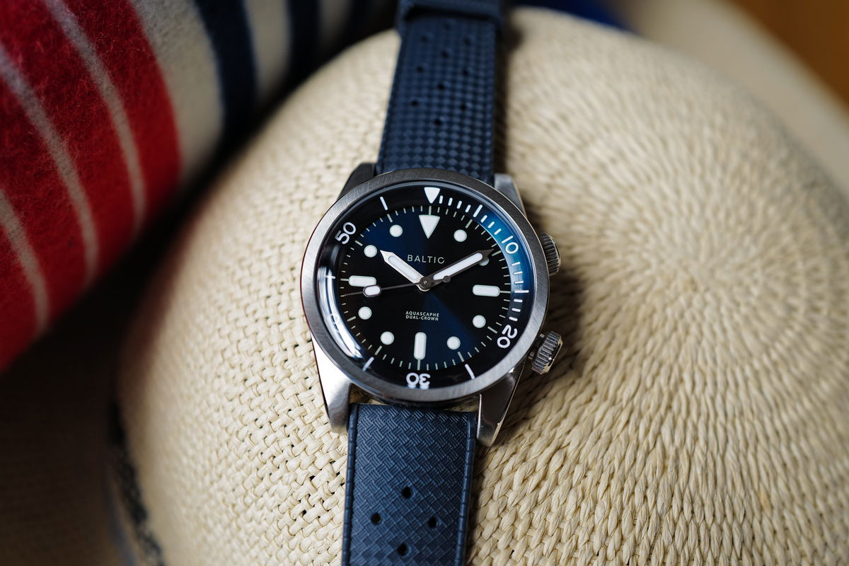 Aquascaphe Dual-Crown Blue | Baltic Watches