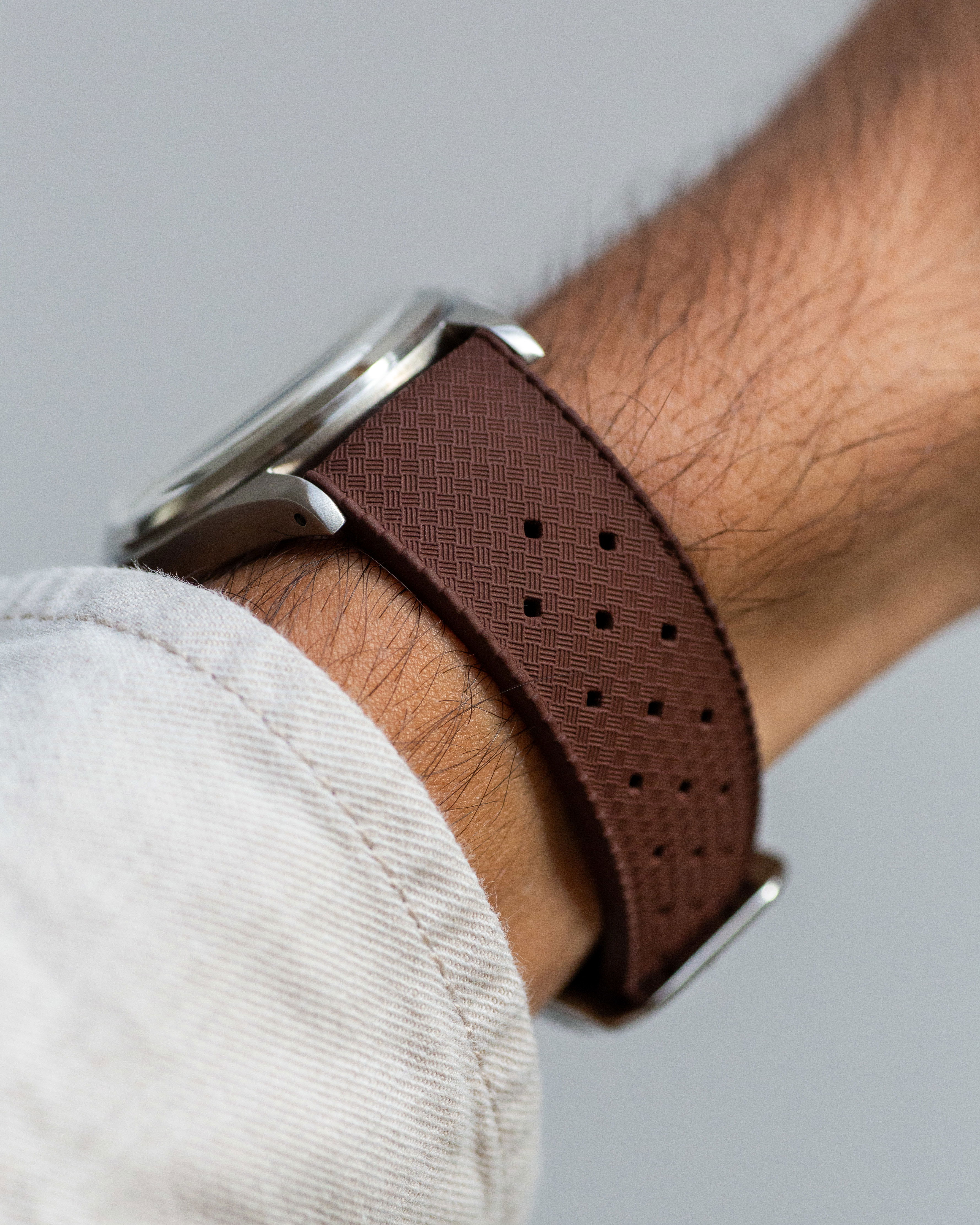 Rubber Sport strap - Brown