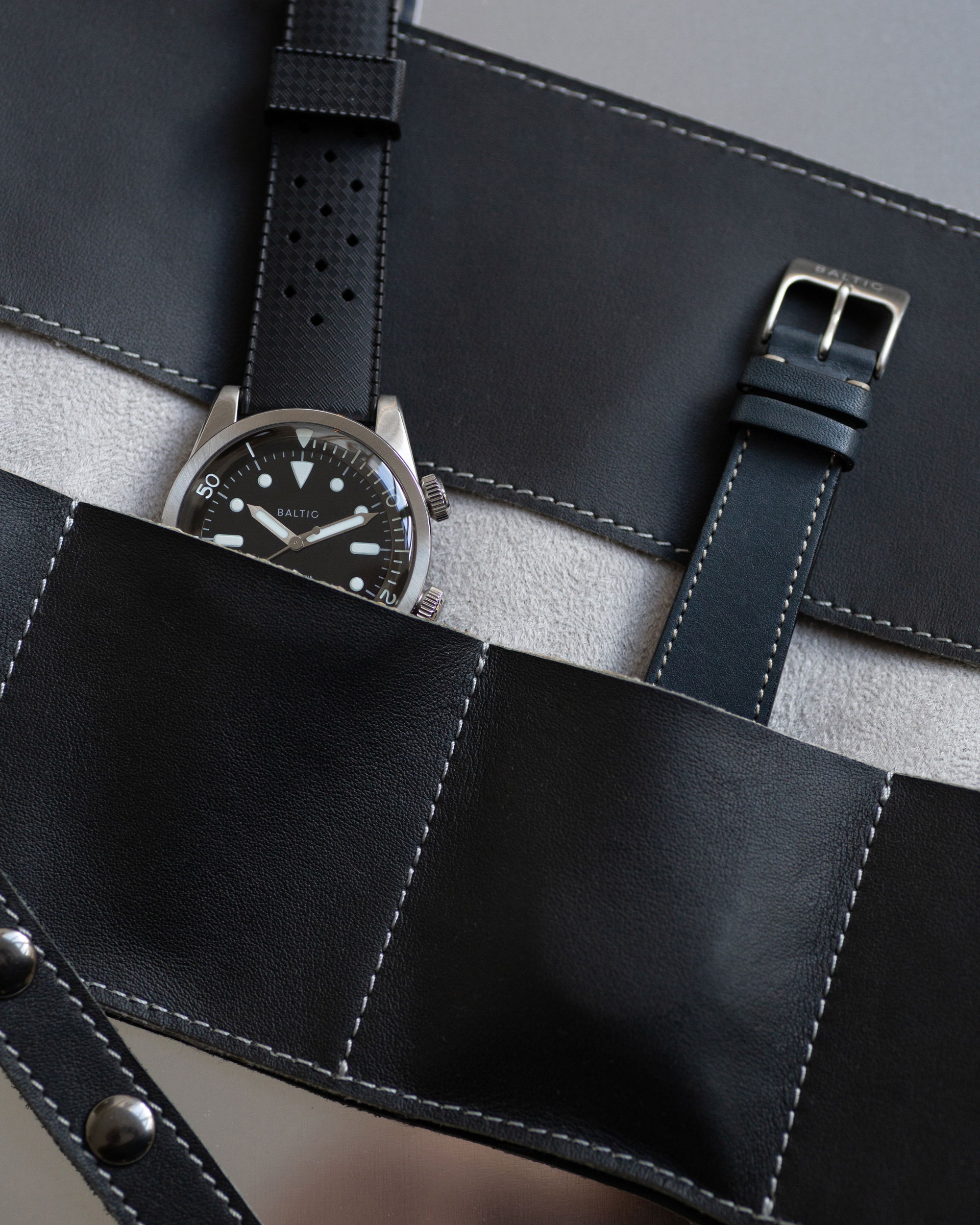 Watch roll - 4 watches - Black