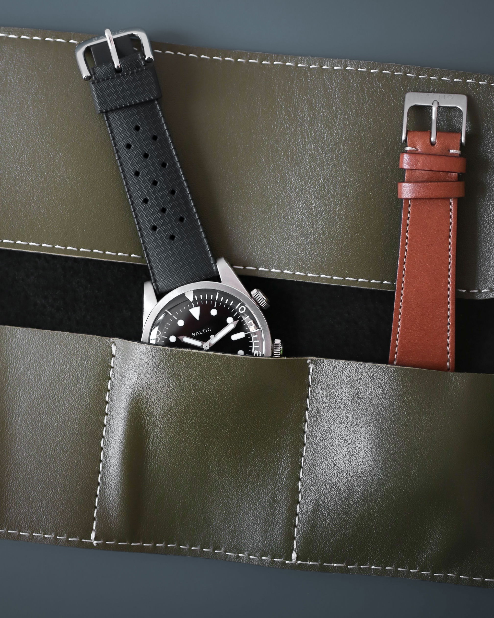 Watch roll - 6 watches - Kaki