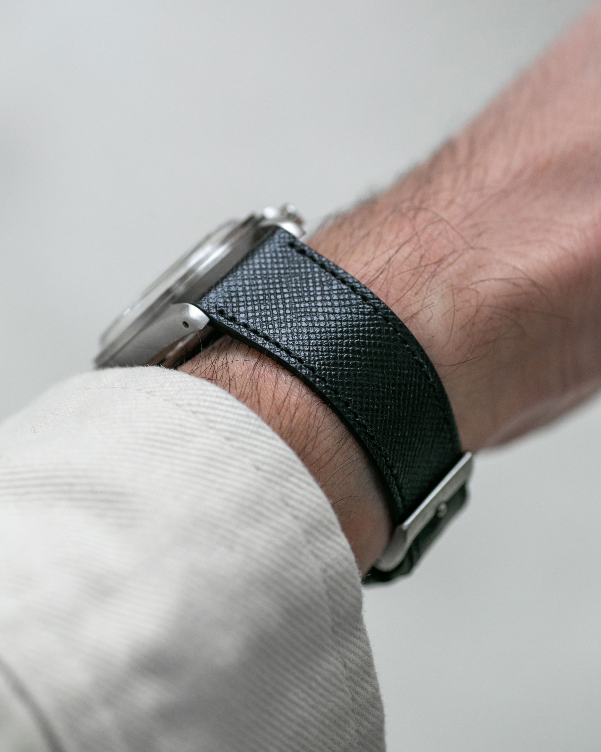 Stitched strap - Saffiano black